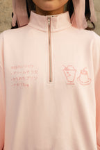 Embroidery Half Zip Pullover