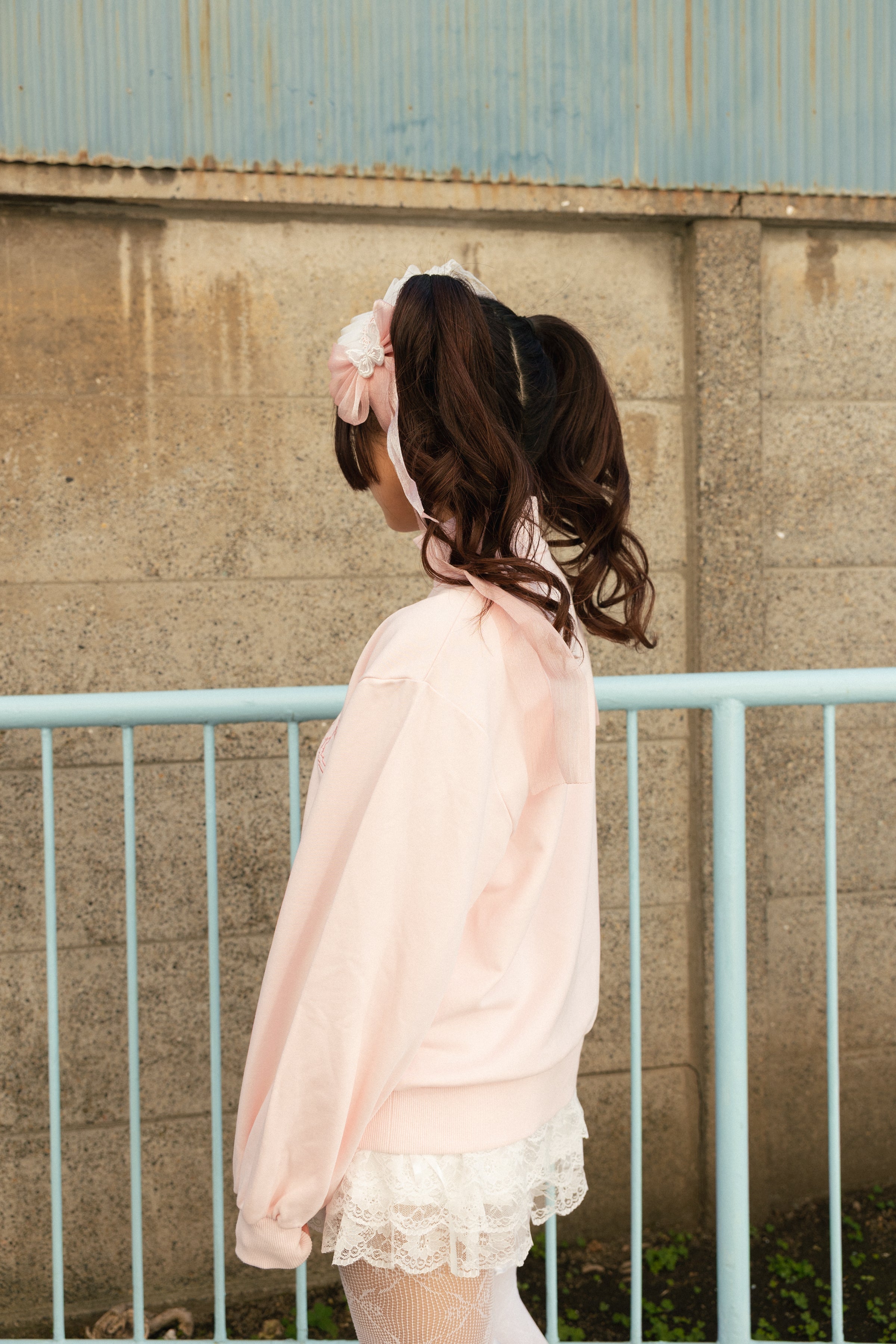 Embroidery Half Zip Pullover